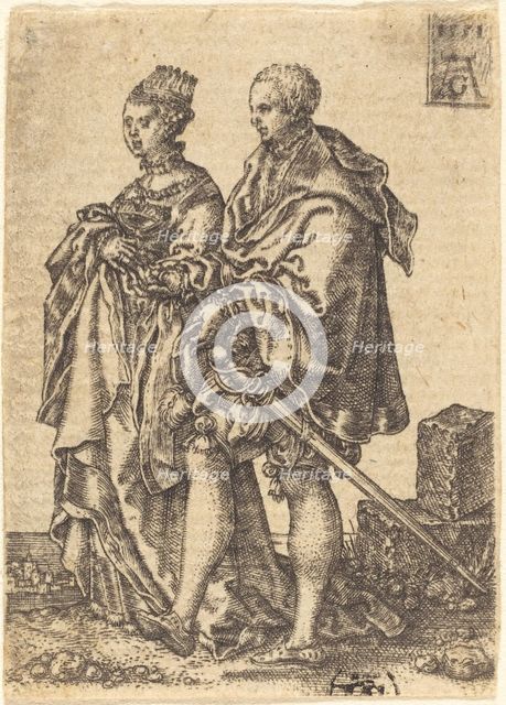 Dancing Couple, 1551. Creator: Heinrich Aldegrever.