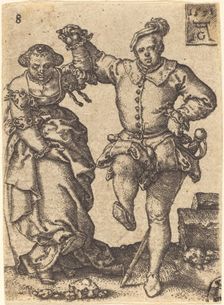 Dancing Couple, 1551. Creator: Heinrich Aldegrever