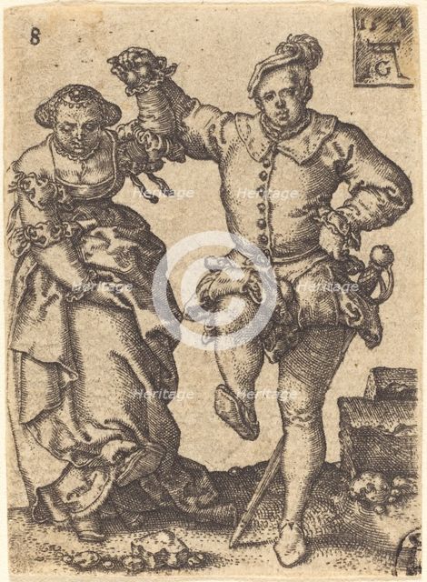 Dancing Couple, 1551. Creator: Heinrich Aldegrever.