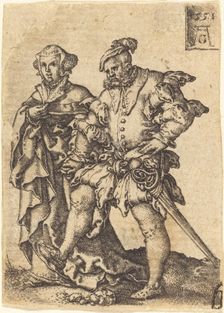 Dancing Couple, 1551. Creator: Heinrich Aldegrever