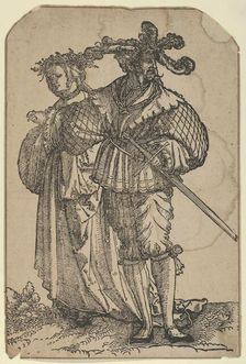 Dancing Couple (I), from The Wedding Dancers (restrike). Creator: Hans Schäufelein the Elder