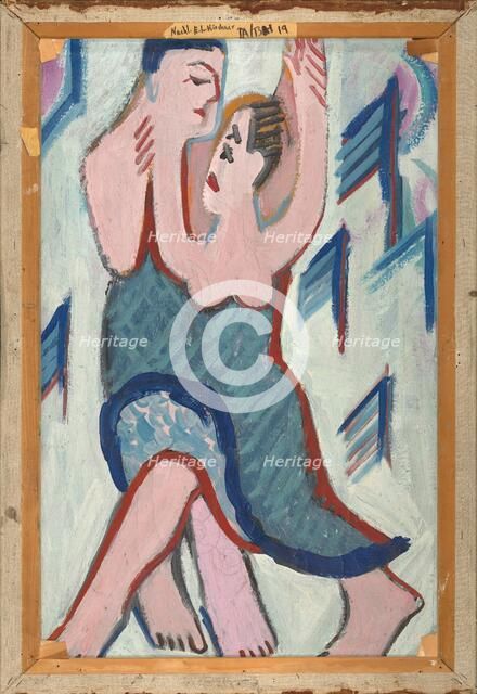 Dancing Couple in the Snow [reverse], 1928-1929. Creator: Ernst Kirchner.