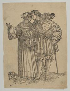 Dancing Couple (IV), from The Wedding Dancers. Creator: Hans Schäufelein the Elder