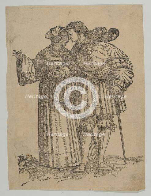 Dancing Couple (IV), from The Wedding Dancers. Creator: Hans Schäufelein the Elder.