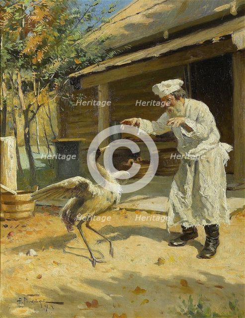Dancing Crane, 1897. Artist: Makovsky, Alexander Vladimirovich (1869-1924)