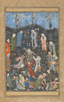 Dancing Dervishes, Folio from a Divan of Hafiz, ca. 1480. Creator: Bihzad