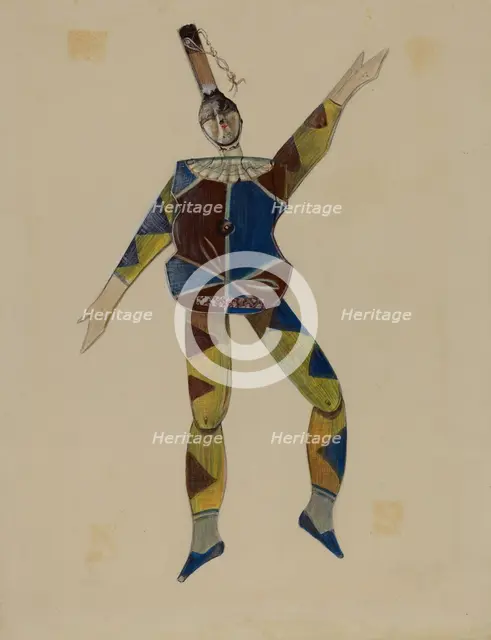 Dancing Doll: Harlequin, c. 1936. Creator: Mina Lowry.