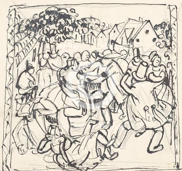 Dancing farmers, 1919. Creator: Franz Barwig the Elder.