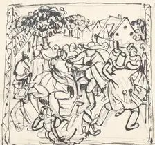 Dancing farmers, 1919. Creator: Franz Barwig the Elder