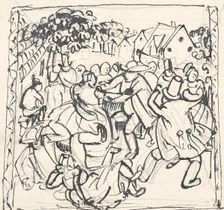Dancing farmers, 1919. Creator: Franz Barwig the Elder