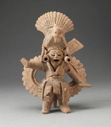 Dancing Figure Wearing Animal Headdress and Ornate Costume, A.D. 600/900. Creator: Unknown