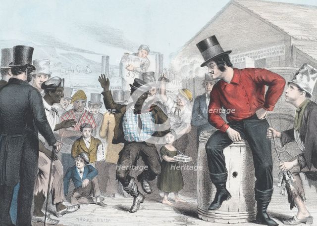 Dancing for Eels, 1848. Creator: James Brown.