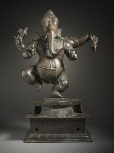 Dancing Ganesha, Lord of Obstacles, 16th-17th century. Creator: Unknown