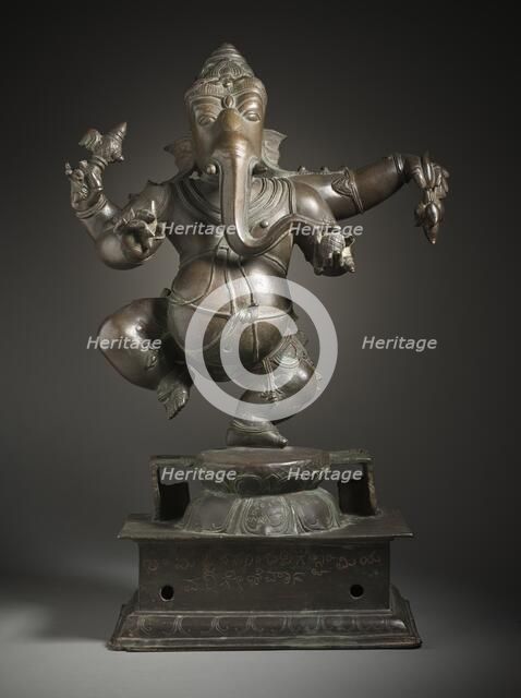 Dancing Ganesha, Lord of Obstacles, 16th-17th century. Creator: Unknown.