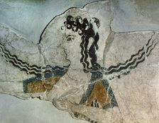 Dancing girl fresco, Queen's Megaron, Palace of Knossos, Crete, Greece, Bronze Age (2000). Creator: Unknown
