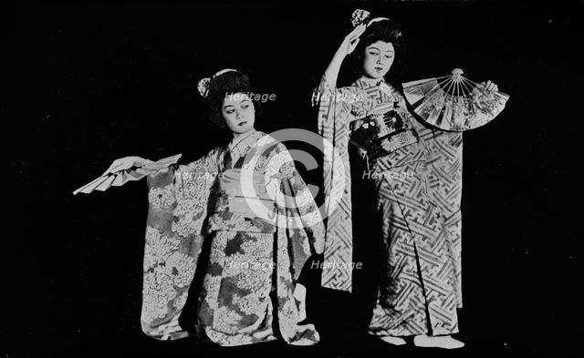 'Dancing girl Kimi-chiyo attender almost every Japanese-style party in Tokyo' c1900, (1921). Artist: Julian Leonard Street.