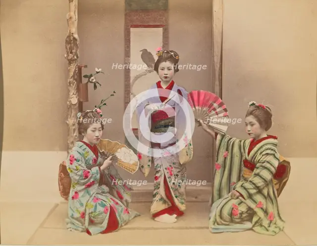 Dancing Girls, 1897. Creator: Ogawa Kazumasa.