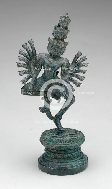 Dancing Hevajra (Ardhaparyanka), Angkor period, 12th/13th century. Creator: Unknown.