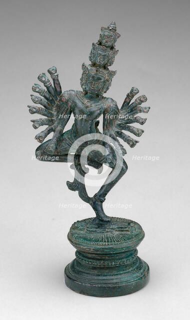 Dancing Hevajra (Ardhaparyanka), Angkor period, 12th/13th century. Creator: Unknown.