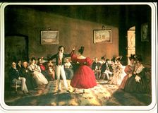 Dancing in a Buenos Aires ballroom, watercolor 1831