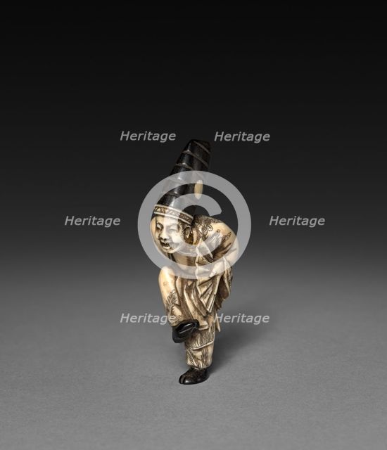 Dancing Man with Fan, 19th century. Creator: Unknown.