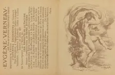 Dancing Nude and Advertisement for Eugène Verneau's "Estampes décoratives" [verso],1897. Creator: Louis Anquetin