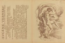 Dancing Nude and Advertisement for Eugène Verneau's "Estampes décoratives" [verso],1897. Creator: Louis Anquetin