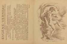 Dancing Nude and Advertisement for Eugène Verneau's "Estampes décoratives" [verso],1897. Creator: Louis Anquetin
