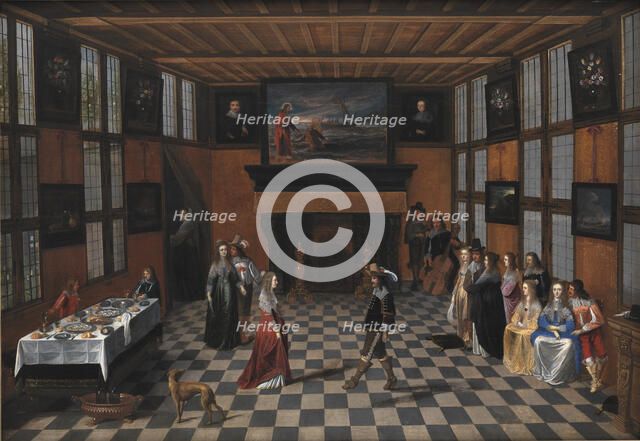 Dancing Party in an Interior, 1640-1649. Creator: Christoffel Jacobsz van der Laemen.