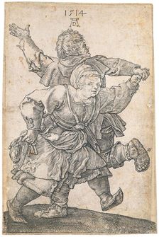 Dancing peasant couple, 1514. Creator: Dürer; Albrecht (1471-1528)