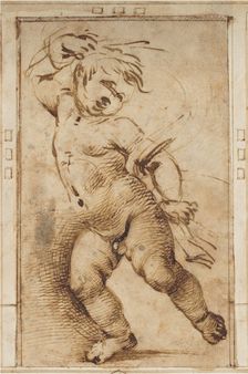 Dancing Putto Holding a Drapery, c. 1493/1497. Creator: Filippino Lippi