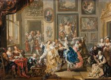 Dancing scene with palace interior , 1731-1734. Creator: Platzer, Johann Georg (1704-1761)
