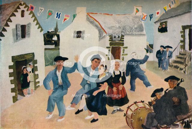 'Dancing Sailors, Brittany by Christopher Woods', 1930, (1936). Creator: Christopher Wood.