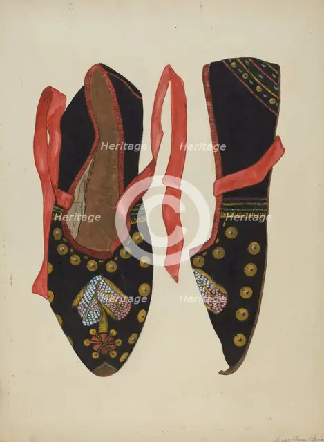 Dancing Shoe, c. 1936. Creator: Ann Gene Buckley.