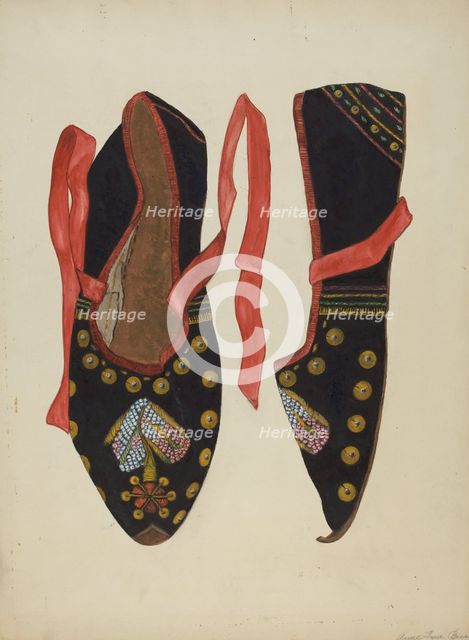 Dancing Shoe, c. 1936. Creator: Ann Gene Buckley.