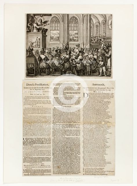 Danck-Predikatien, Gedaen over de laste slach by Worcheseter, op den 18 September 1651. Creator: Unknown.