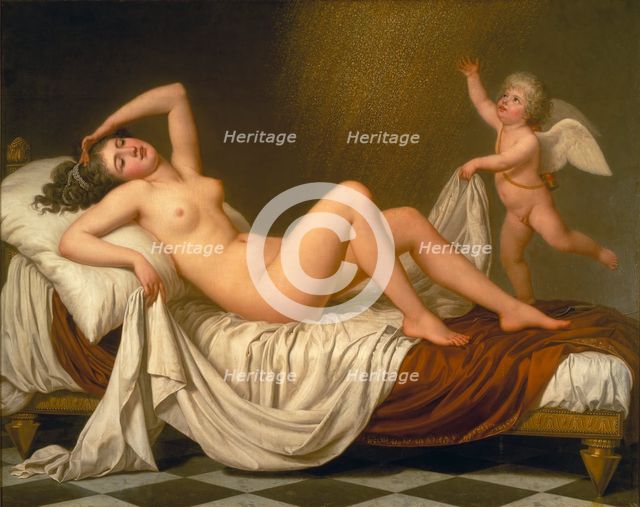 Danaë and the Shower of Gold, 1787. Creator: Adolf Ulric Wertmüller.