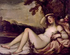 Danae, Mid of 16th cen.. Creator: Schiavone, Andrea (1522-1563)