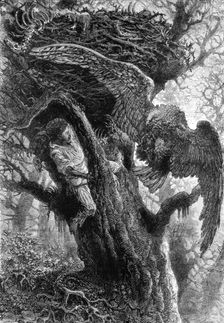 Dangerous Bird Nesting; A Flying Visit to Florida 1875. Creator: Thomas Mayne Reid
