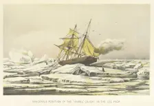 Dangerous position of the "Isabel" caught in the Lee Pack, 1853. Creator: Unknown
