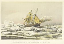 Dangerous position of the "Isabel" caught in the Lee Pack, 1853. Creator: Unknown