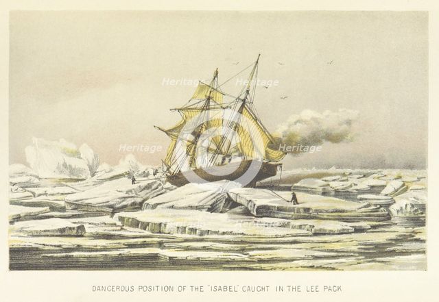 Dangerous position of the "Isabel" caught in the Lee Pack, 1853. Creator: Unknown.