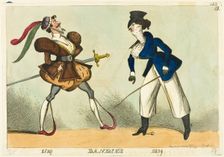 Dandies, 1519 and 1819, published January 20, 1819. Creator: William Heath