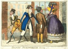 Dandy Pickpockets Diving, published December 2, 1818. Creator: Isaac Robert Cruikshank