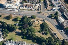 Dane John Mound and Canterbury city walls, Kent, 2016. Creator: Damian Grady