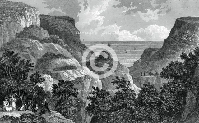Danes Dyke, c19th century.Artist: J Rogers