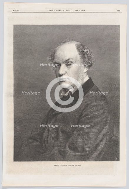 Daniel Maclise, R.A., from "Illustrated London News", May 9, 1868. Creator: Mason Jackson.