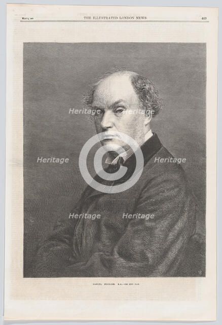 Daniel Maclise, R.A., from "Illustrated London News", May 9, 1868. Creator: Mason Jackson.