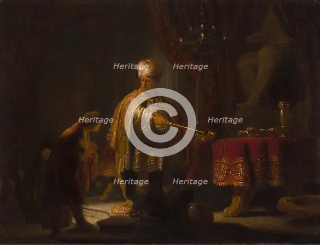 Daniel and Cyrus Before the Idol Bel, 1633. Creator: Rembrandt Harmensz van Rijn.
