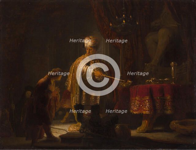 Daniel and Cyrus Before the Idol Bel, 1633. Creator: Rembrandt Harmensz van Rijn.